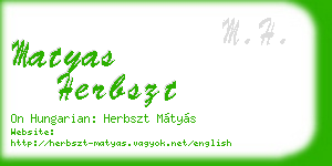matyas herbszt business card